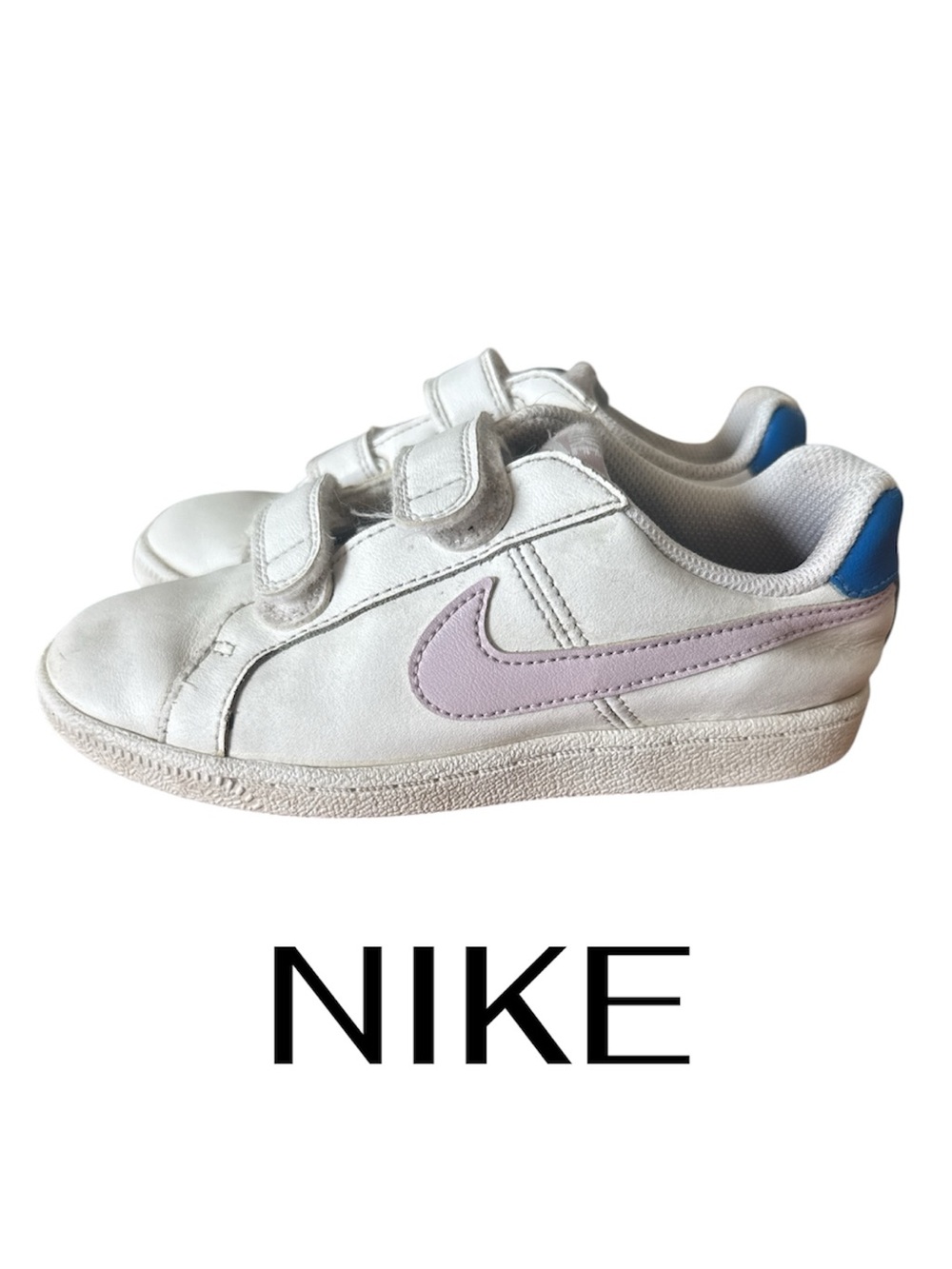 NIKE Court Royal Velcro Sneakers | White/Lavender/Blue | Size 12.5